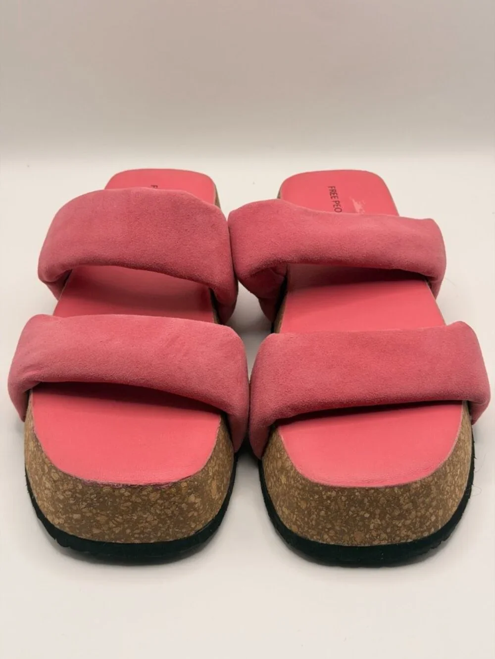 FREE PEOPLE Womens Fairmont Platform Slide Sandal In Watermelon Sz 9